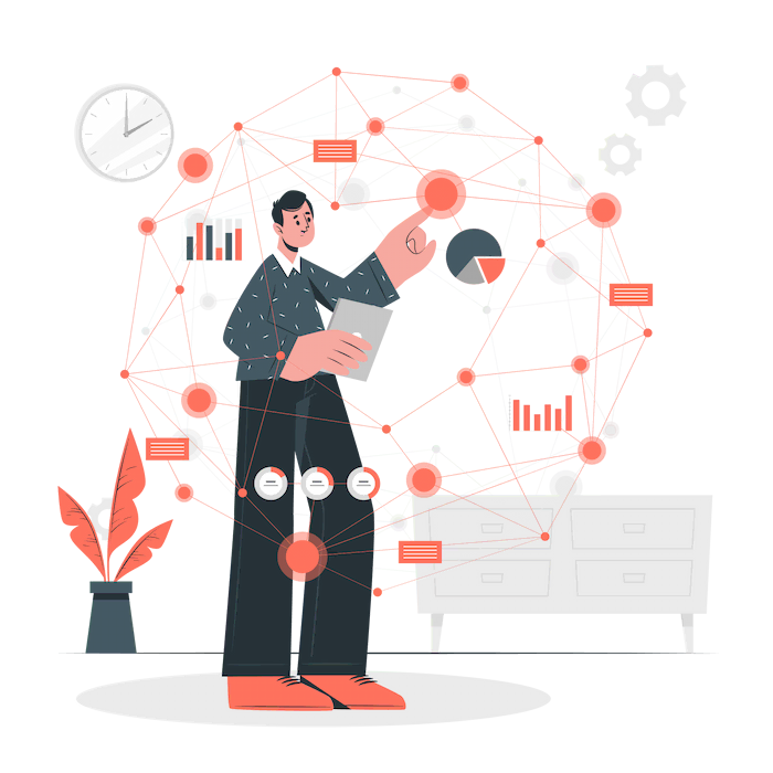 Usuario explorando recursos y datos enlazados